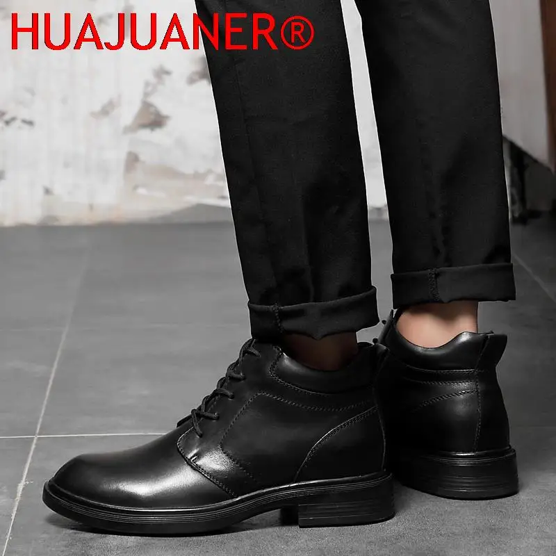 2026 Classic Comfortable Luxury Brand Motorcycle for Men Shoes Leather Ankle Winter Boots Comfortable Men Boots view 2