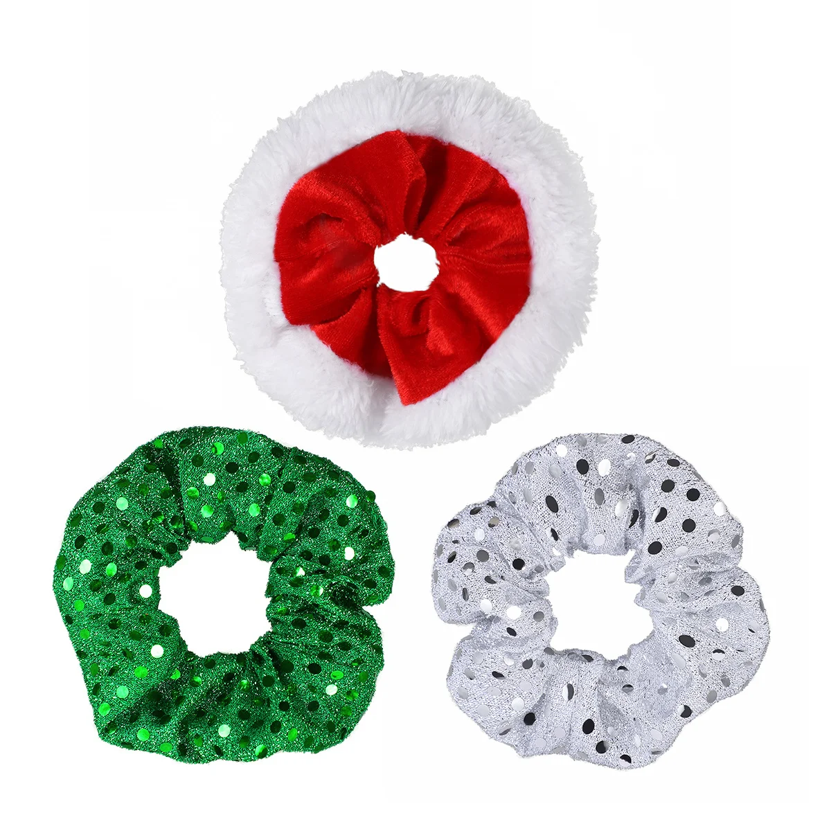 

3Pcs Sequin Hair Ties Long Lasting Accessories for Women Girls Versatile Ponytail Holders Elastic Bands Creative Hair Tie