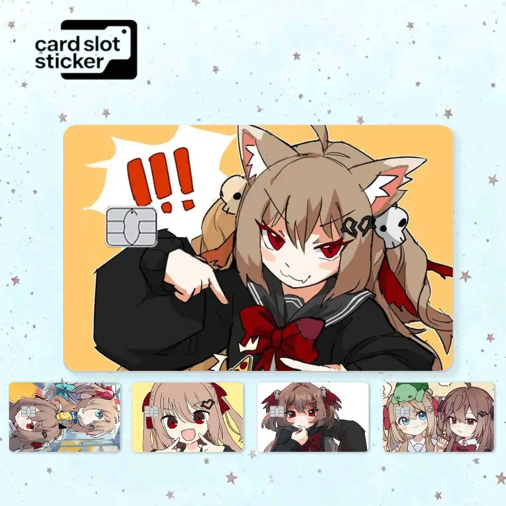 Anime N-Neuro Sama Vtuber Credit Card HD Stickers Small Chip Waterproof Sticker Game Card Decal Gift