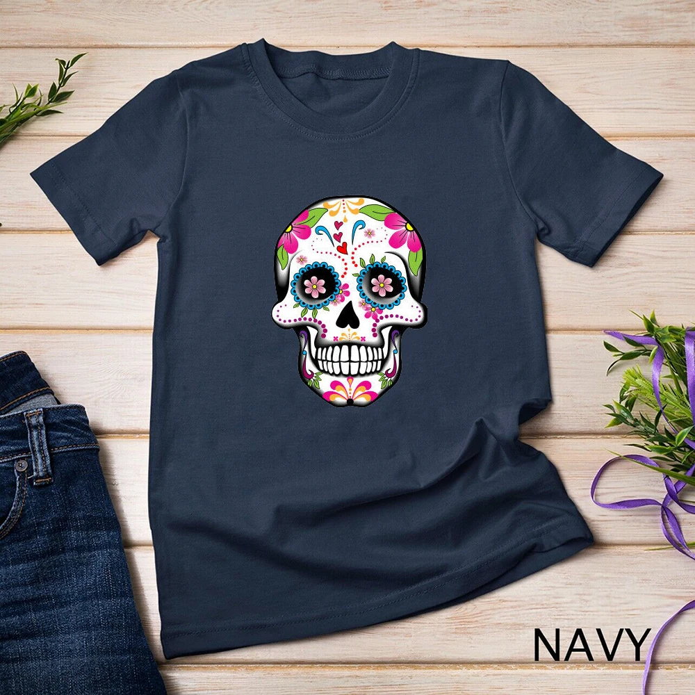 Sugar Skull Mexican Day of The Dead Man and Woman The Best Gift for A Big Holiday Funny Tshits Cotton Tops O-neck Classics