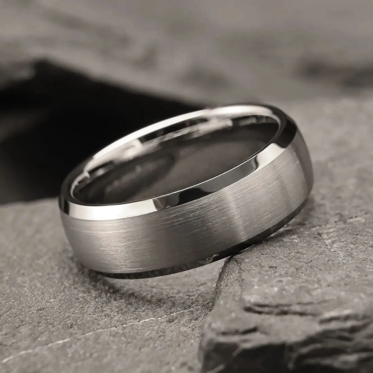 

silver color tungsten ring for man anillos bague homme pareja compromiso fashion jewelry wedding bands couple engagement rings