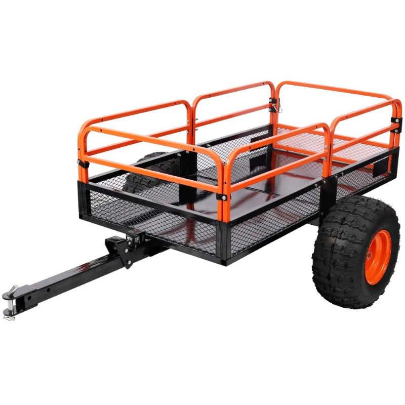 

Heavy-Duty Tow-Behind Dump Cart 1000lbs Load Capacity for ATV UTV Mower Tractor Yard Garden Farm Hauling Fast Shipping From USA