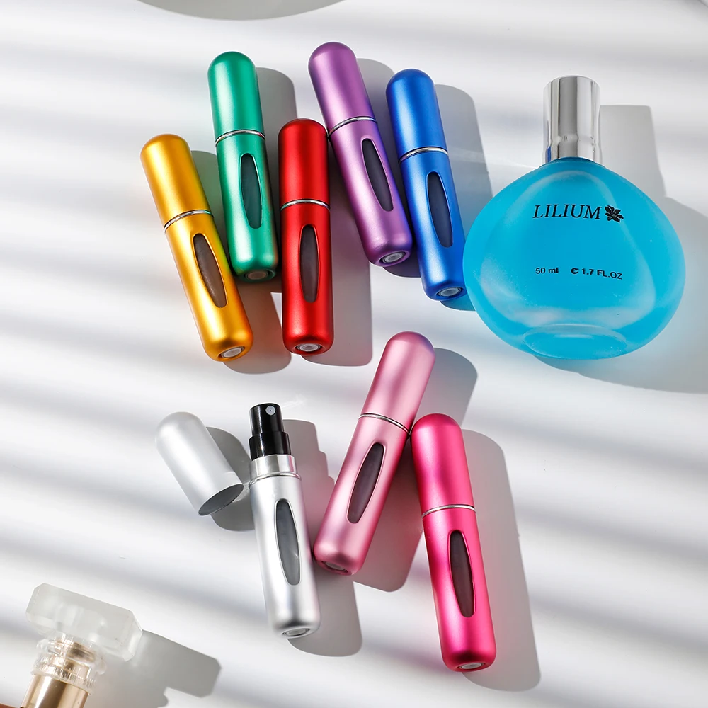 3 pz 5ml portatile Mini bottiglia di profumo riutilizzabile Spray profumo pompa vuoto contenitore cosmetico atomizzatore bottiglia per i viaggi