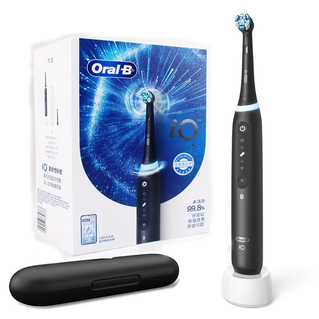 

Original Oral B iO 5 Electric Toothbrush Rechargeable Teeth Whitening Tooth Brushes 5 Modes Deep Clean Gum Care with Smart Timer