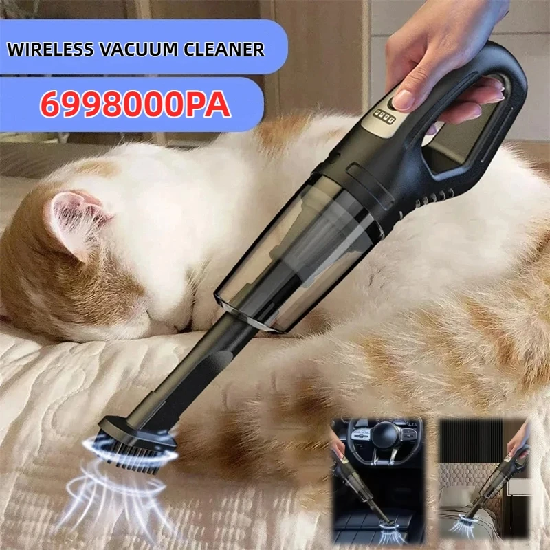 120W Portable Car Vacuum Cleaner USB Charging Handheld Cordless Vacuum Cleaner Powerful Suction for Auto/Home/Office/Pet Hair