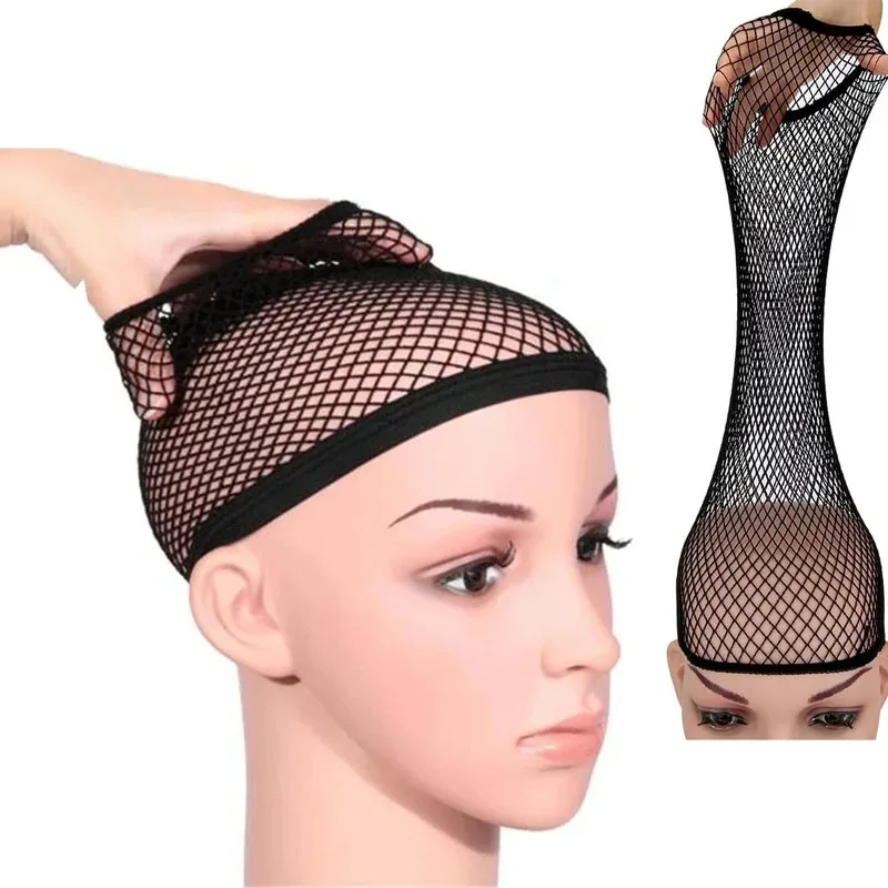 

1PC Nylon Hair Net New Stretchable Elastic Hairnets Fashion Mesh Weaving Wig Caps For Women Making Wig Tools