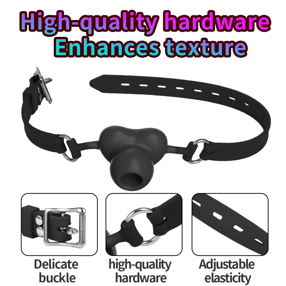 Gags à bouche en Silicone BDSM, boule respirante, ceinture réglable, jeux pour adultes, jouets sexuels érotiques pour Couple, jeu de rôle, Sexyshop