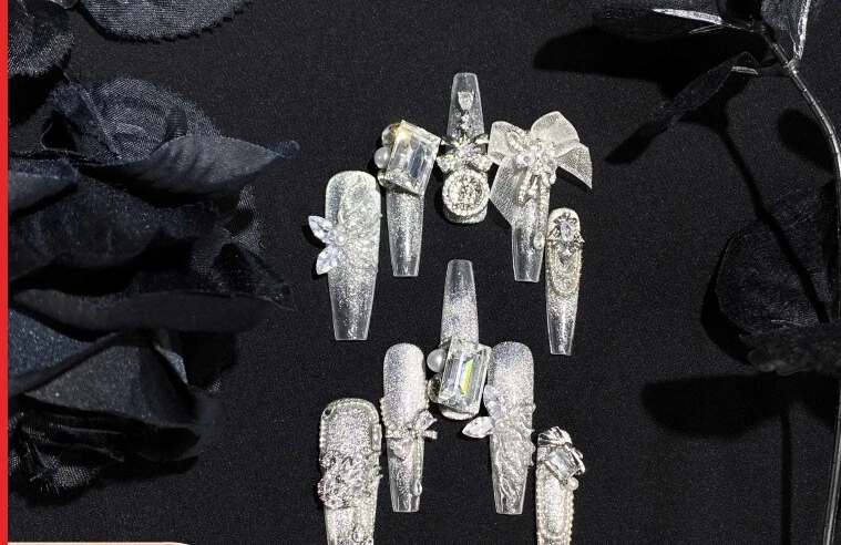 

Hand-worn Wedding Armor Heavy Industry Cat's Eye Bow Silver Swan Transfer Beads Custom Products