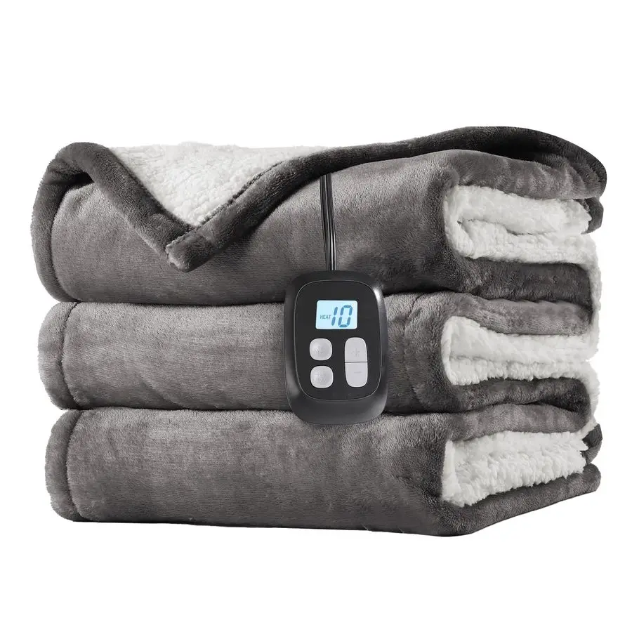 

Heated Blanket Full Size 72x84, DualSided Soft Flannel amp Sherpa, LCD Display 10 Heat Settings with 112H Timer amp Overnight Sa
