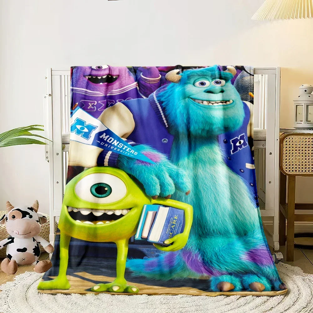 MINISO Monsters University HD Print Blanket.Oversized Soft Warm Flannel All-season Blanket.Use Sofas,air Conditioner Blankets