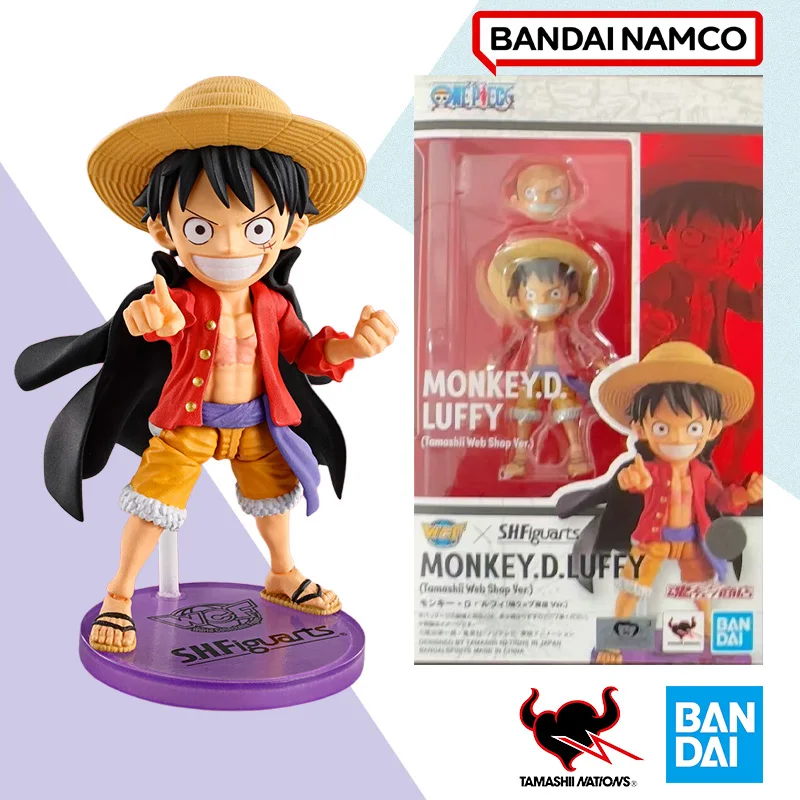 Bandai SHF S.H.Figuarts One Piece MONKEY.D.LUFFY Tamashii Web Shop Figure Finished Model Anime Action Toy Gifts for kids Soldier