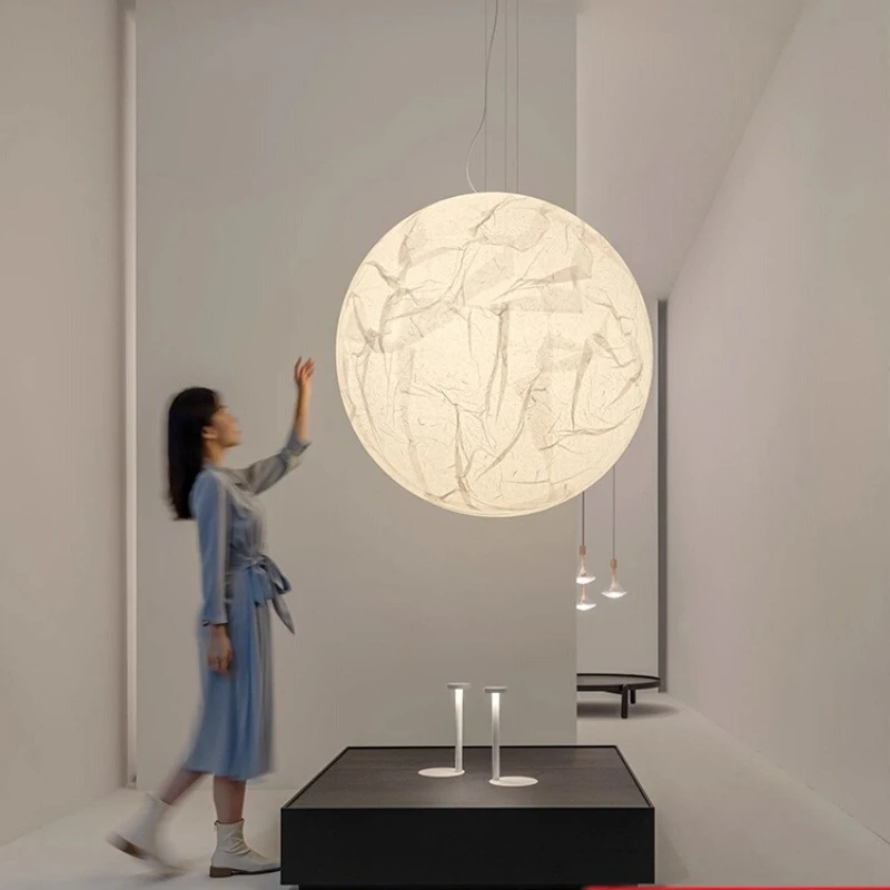 

Modern minimalist living room dining room bar designer study bedroom moon chandelier