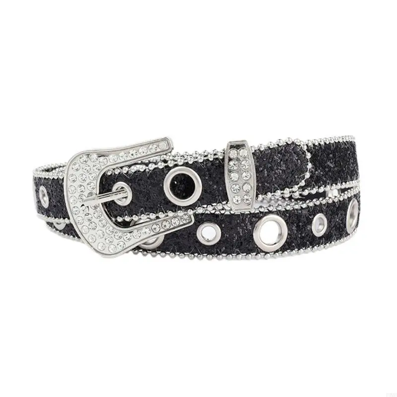 Harajuku كامل الترتر الكبار حزام خصر حزام خصر فاخر أحزمة الموضة حجر الراين دبوس مشبك حزام لملهى ليلي 49MB