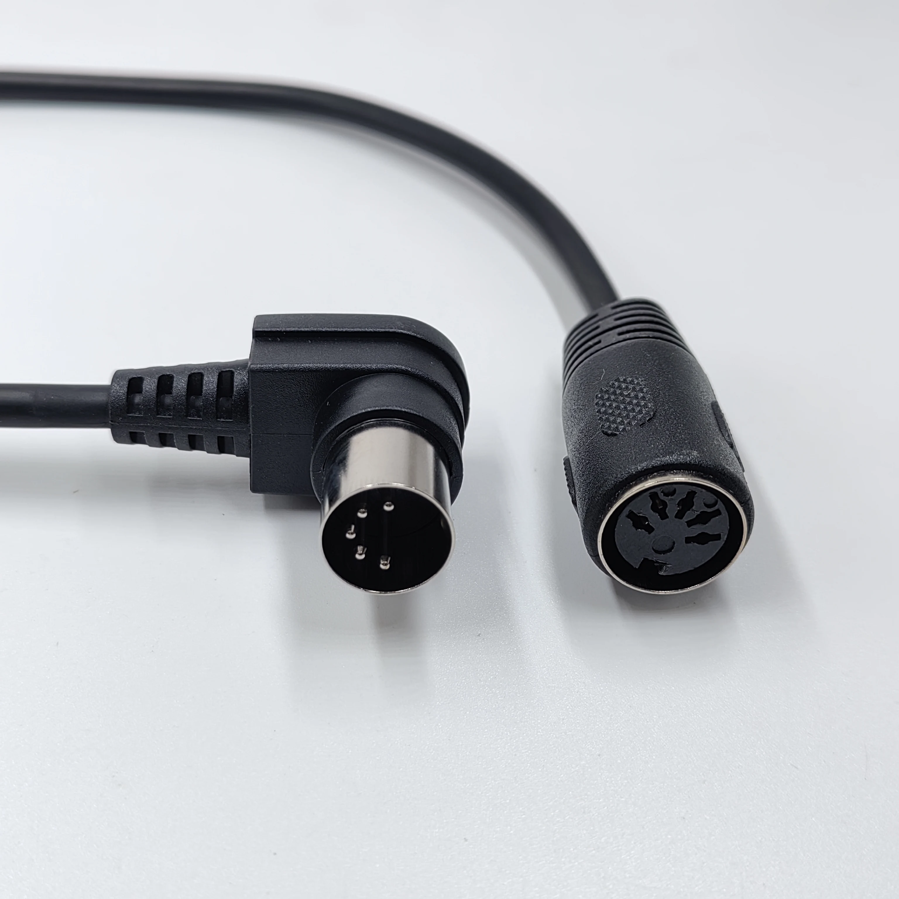 MIDI Extension Audio Cable - 5 Pin DIN - Male to Female Right Angled 90 Degree for Electric piano 0.5m 1.5m 3m