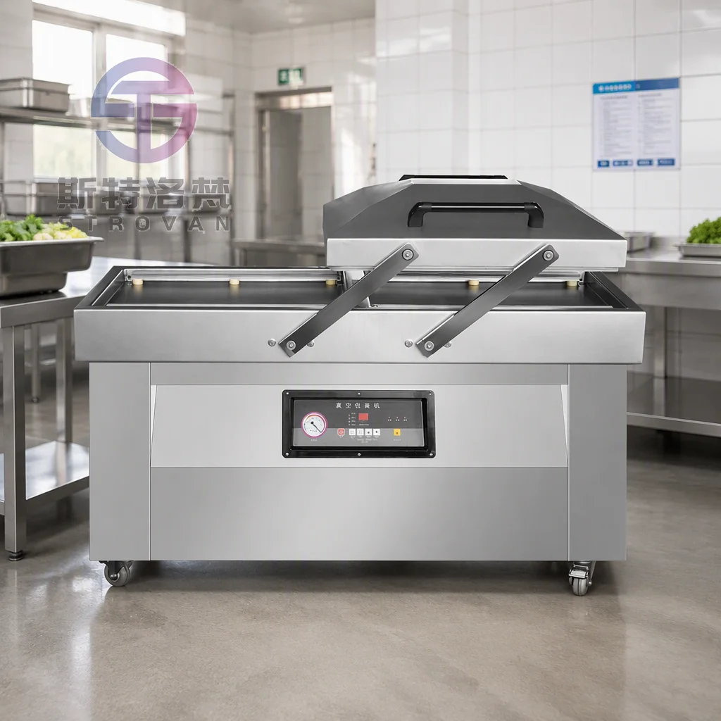 DZ400/2SB Industrial Pneumatic Twin Chamber Vacuum Packing Machine for Vegetables