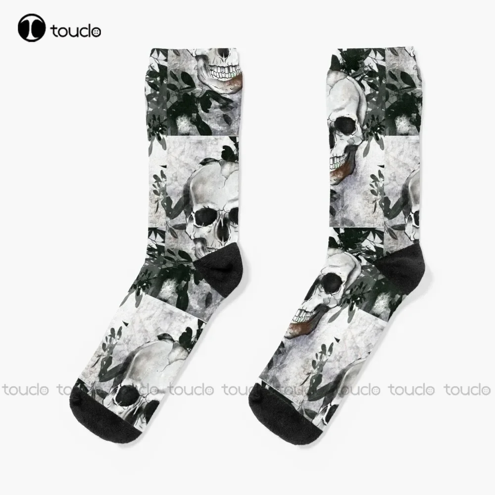 October First Skull, Halloween, Skeleton  Women Street Skateboard  Custom Gift Street Skateboard Socks