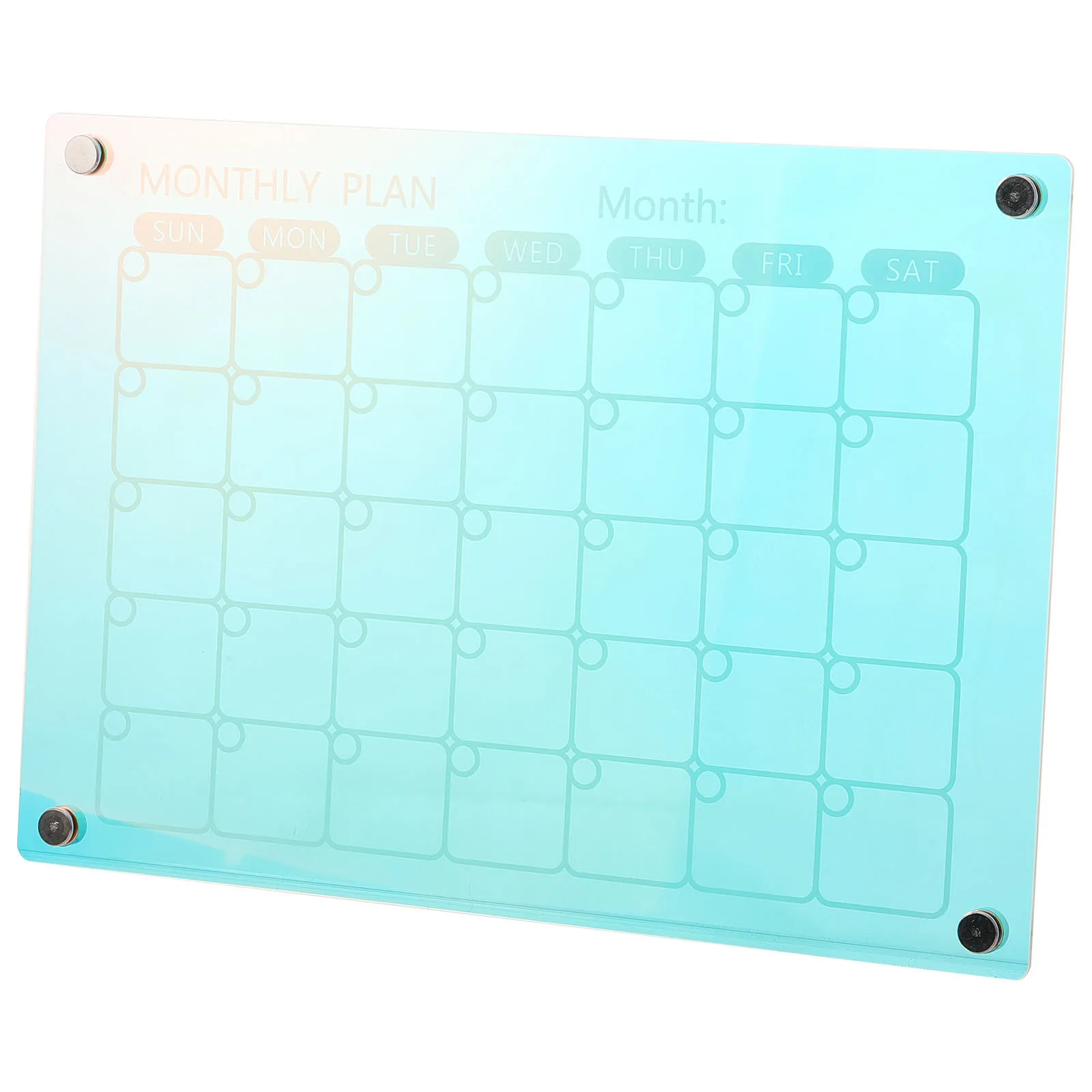 لوحة مسح جاف من الأكريليك المغناطيسي، مخطط جدول الثلاجة، مخطط شهري مغناطيسي لثلاجة المطبخ، تقويم المسح الجاف #4