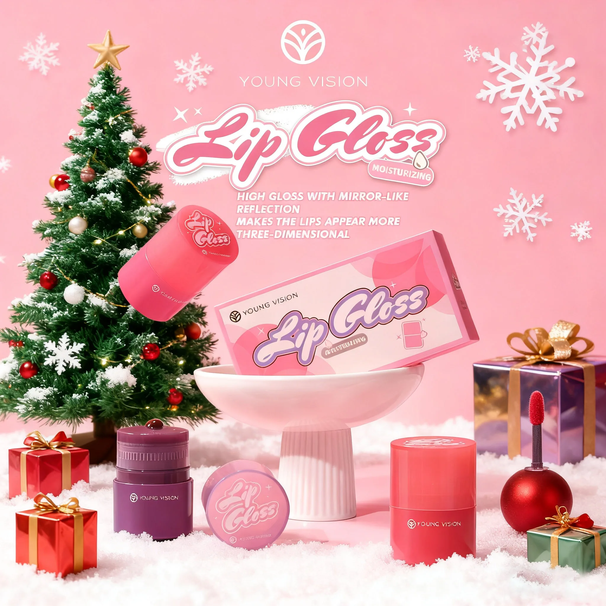 يونغ فيجن 3 قطعة/المجموعة تويست ملمع الشفاه رطوبة كاملة واضح ملمع الشفاه تطوير اللون تتلاشى خط الشفاه زيت الشفاه