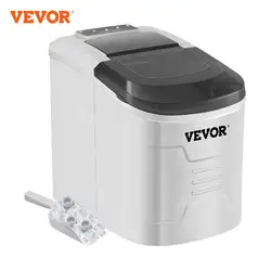 VEVOR 12kg/24h Eiswürfelmaschine Eiswürfelbereiter Unterstützt AutoFill Silber Ice Maker 220V Desktop Kommerzielle Eismaschine