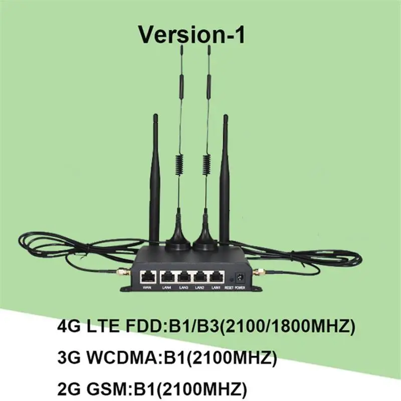 New! 4G LTE WiFi Router 2.4G CAT4 300Mbps RJ45 Port Support VPN DDNS Firewall Function Wall-Mounted External 4pcs Antennas