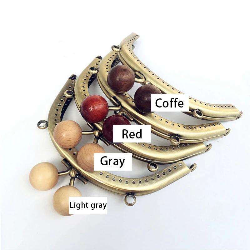 동전 클러치 핸드백용 금속 지갑 프레임 걸쇠 핸들, 키스 잠금 가방 제작 액세서리, 20.5cm, 2 개/로트