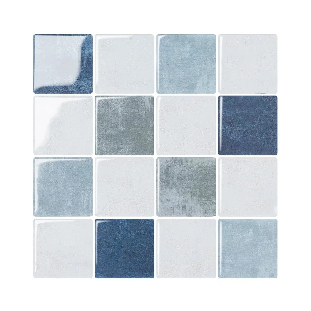 Trendy Self-adhesive Peel and Stick Backsplash Waterproof 3D Wallpaper Home Decor Oil Proof Stick Tile for Kitchen Bathroom