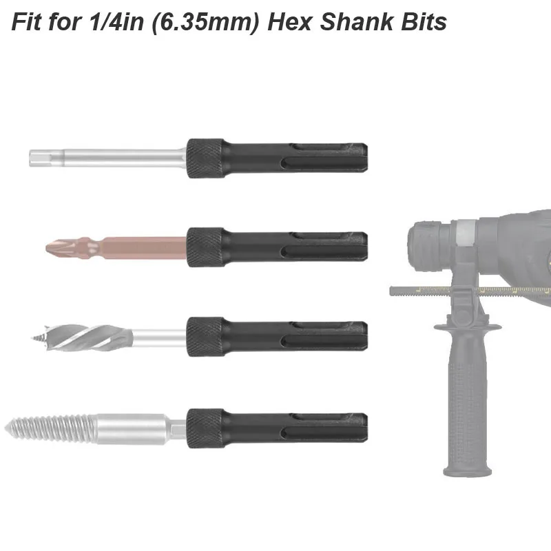 SDS Plus to 1/4 Inch Hex Shank Magnetic Adapter product image 5