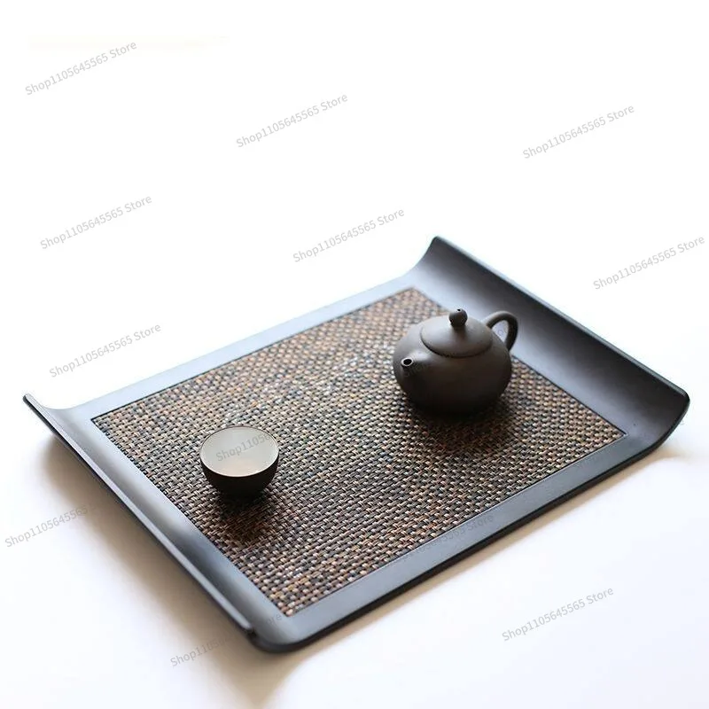 For Small Tea Trays, New Chinese Style Anti Slip Mat Trays, Creative Fruit Trays, Rectangular Trays