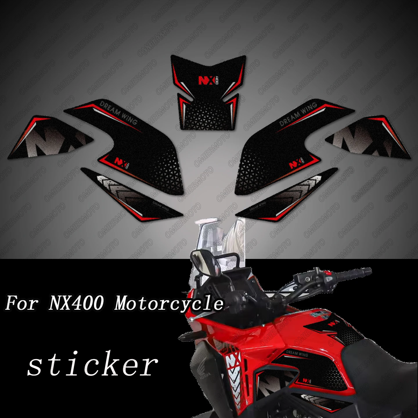3M Motorcycle Accessories Tank Pad Protector Frosting Sticker Decals For NX400 NX 400