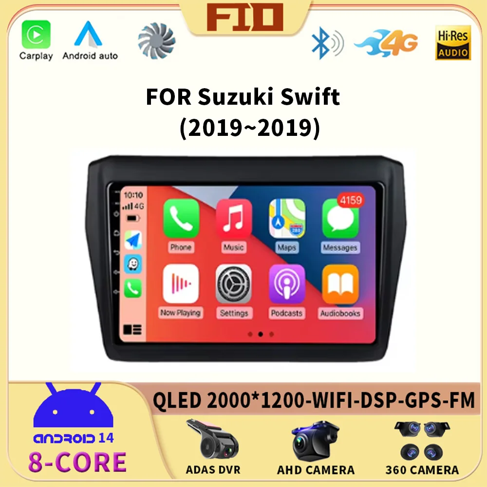 

Android 14 For Suzuki Swift 2017 2018 2019 Car Radio Stereo Multimedia Navigation GPS Video Player DSP QLED Wireless Carplay 4G