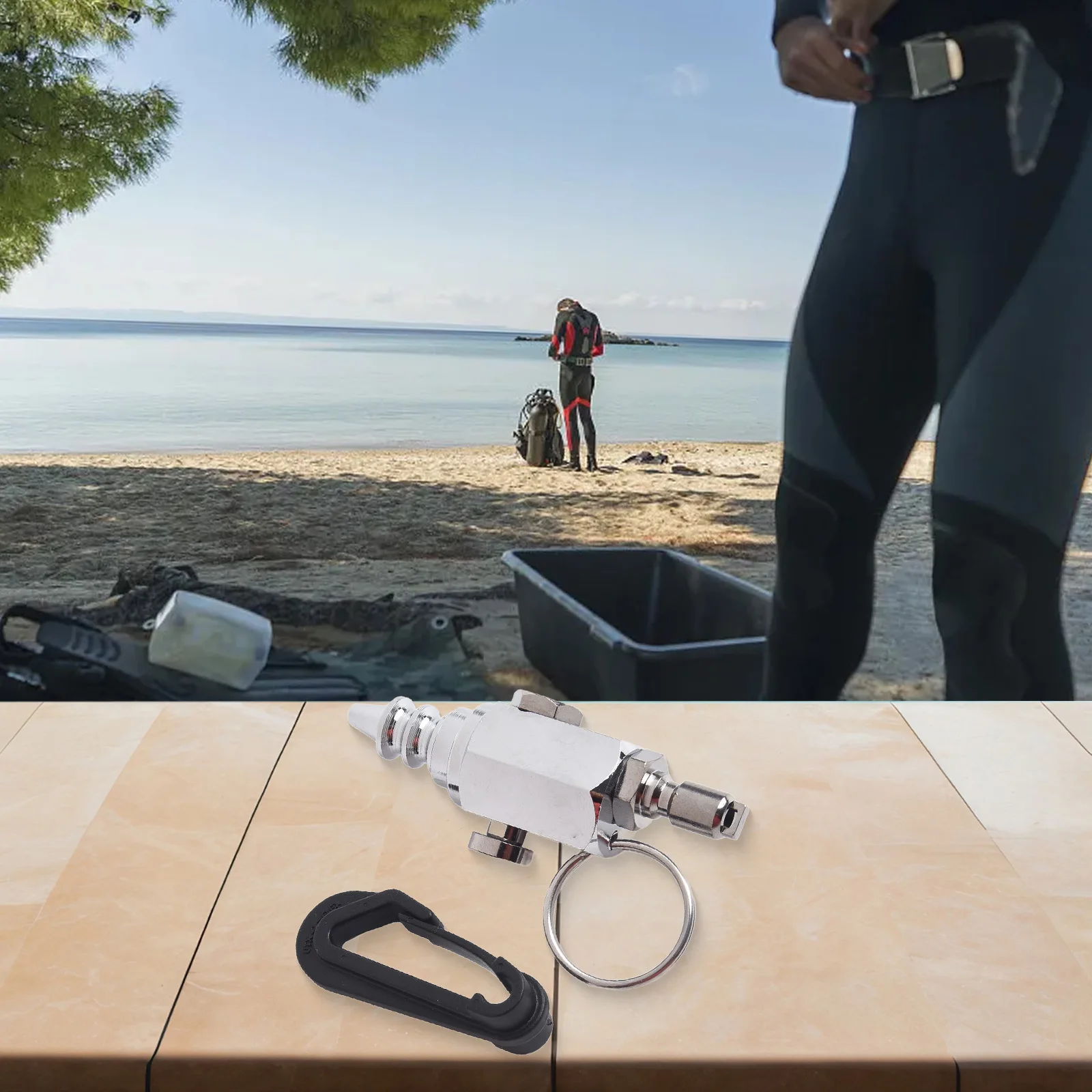 

For BCD Inflation Hose Stainless Steel Diving Nozzle Underwater Exploration About 8 Cm 3.15 Inches Push Tip Release