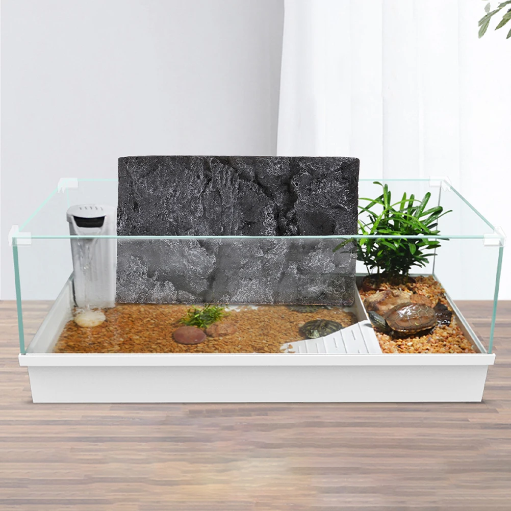 

2pcs 3D Reptile Bark Background for Snake Tank Terrarium Cling Aquarium Fish Tank Decoration