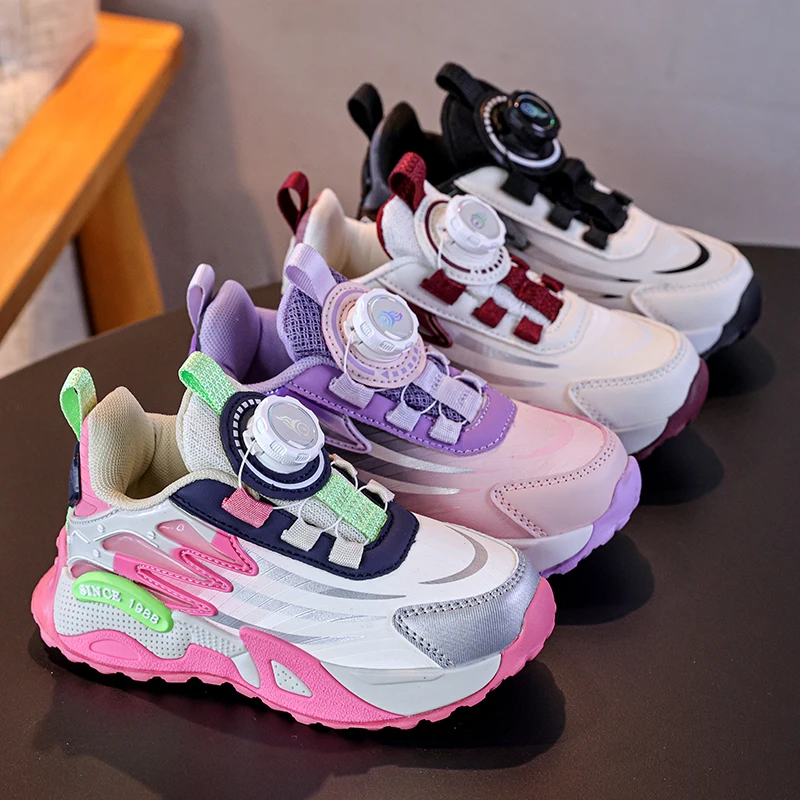 

Модные детские кроссовки, повседневная обувь для девочек, кожаные удобные детские кроссовки, нескользящая модная студенческая теннисная прогулочная обувь