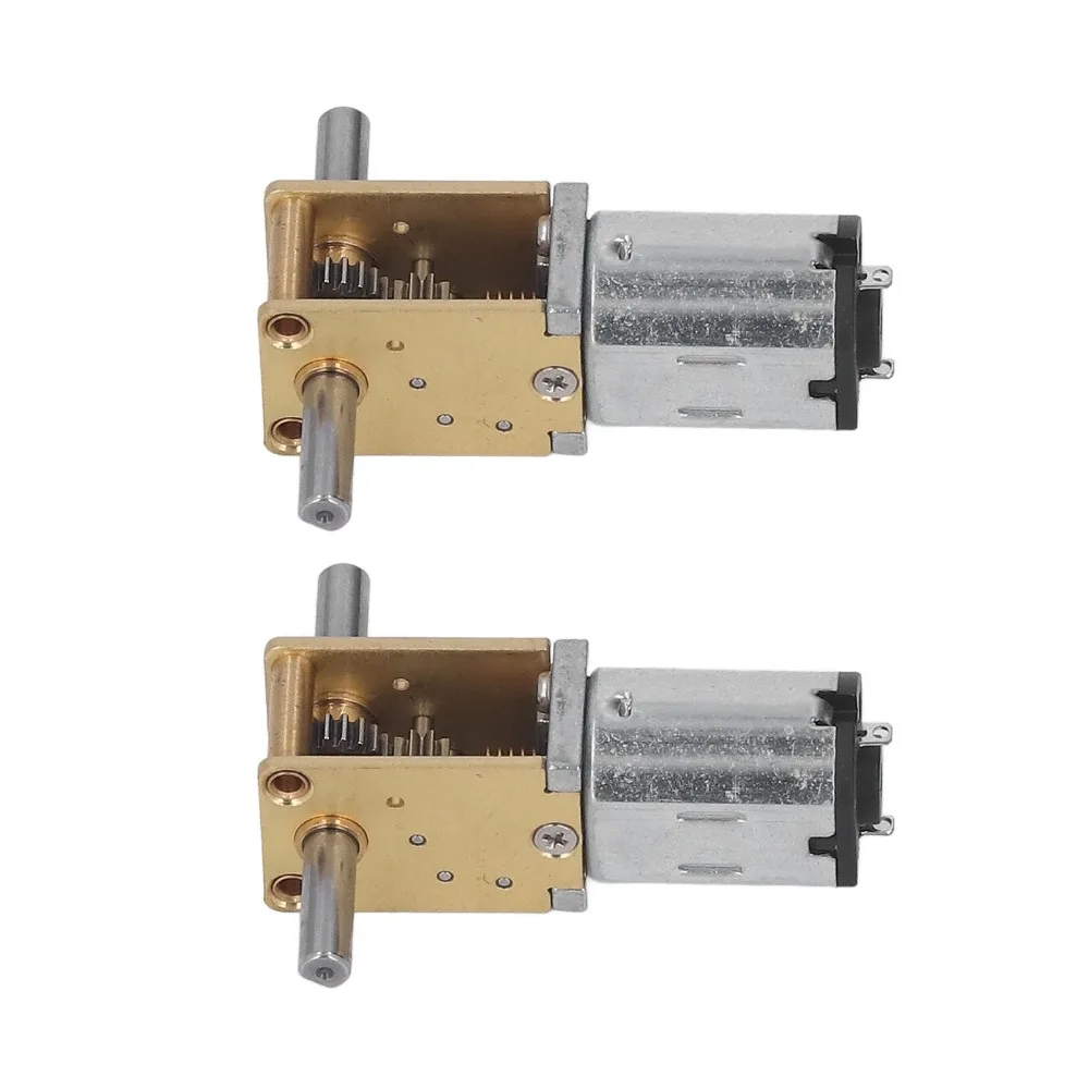 Universal Double Shaft DC Geared Motor 6V DC 190RPM Worm Drive Motor Copper Material Low Noise Small DC Motor For Robotics