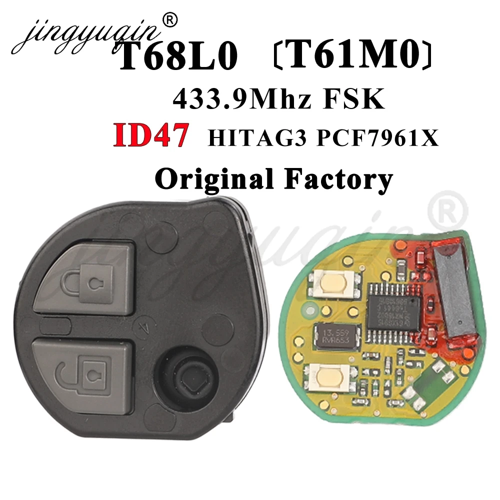 

jingyuqin T68L0 PCF7961X ID47 Car key For Suzuki Swift SX4 Ciaz Ertiga Cultus Xcross 433MHz 2BTN Auto Remote Control Key T61M0