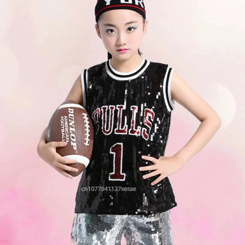 مجموعة أزياء رقص الجاز للأطفال، قمصان أفلام مشرقة للأولاد والبنات، زي تدريب المنافسة، أزياء الأداء