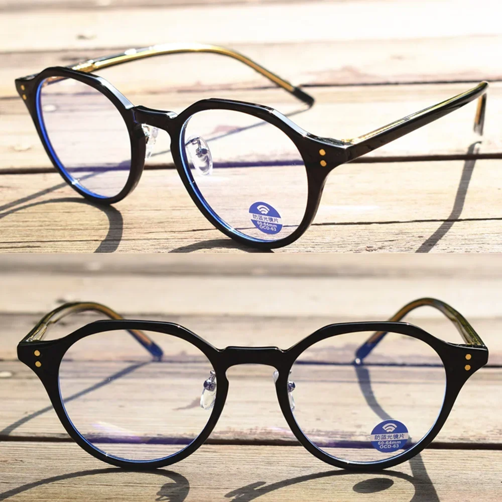 

BETSION Transparent Computer Glasses Frame Women Men Anti Blue Light Round Eyewear Blocking Glasses Optical Spectacle Eyeglass
