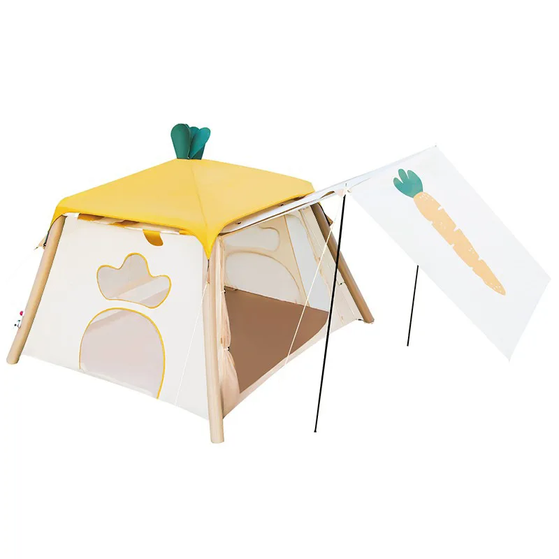 Outdoor inflatable tent, camping for 3-5 people, canopy two-in-one, portable camping equipment