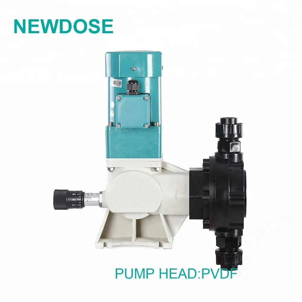 Newdose Factory Hot Sale PVDF Pump Head 100L Motor Driven Dosing Pump for Chemical Processing