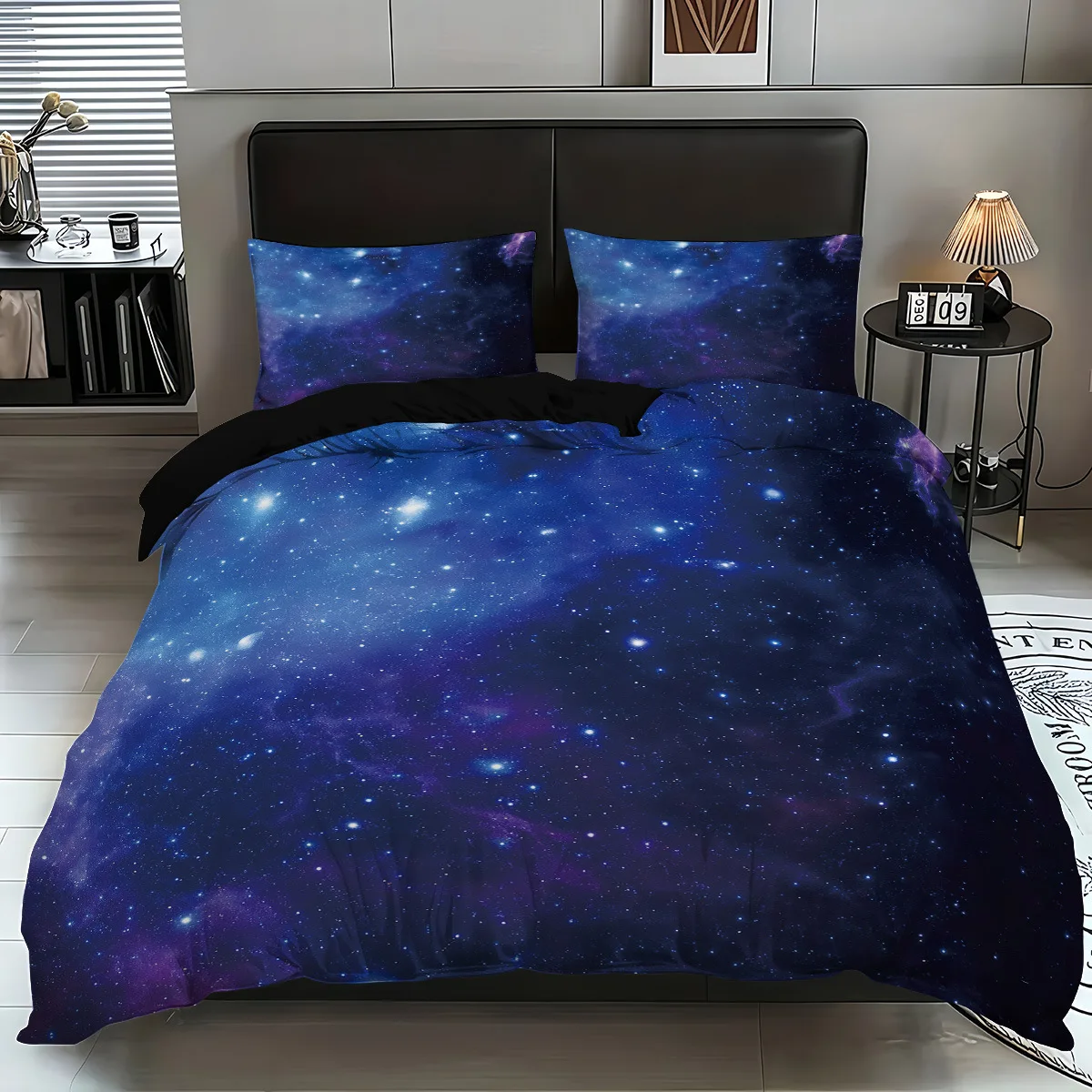 

3 шт., комплект пододеяльников Galaxy для детей, подростков, комплект постельного белья, детское постельное белье для спальни и общежития, студенческий комплект постельного белья с наволочками