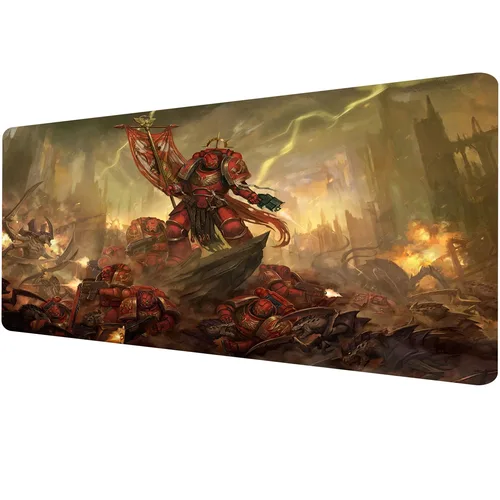 Alfombrilla de ratón Art Warhammer, alfombrillas grandes para mesa de juegos de oficina y ordenador, alfombrillas de ratón antideslizantes de goma para teclado de juegos, alfombrillas de escritorio largas de 35x60cm