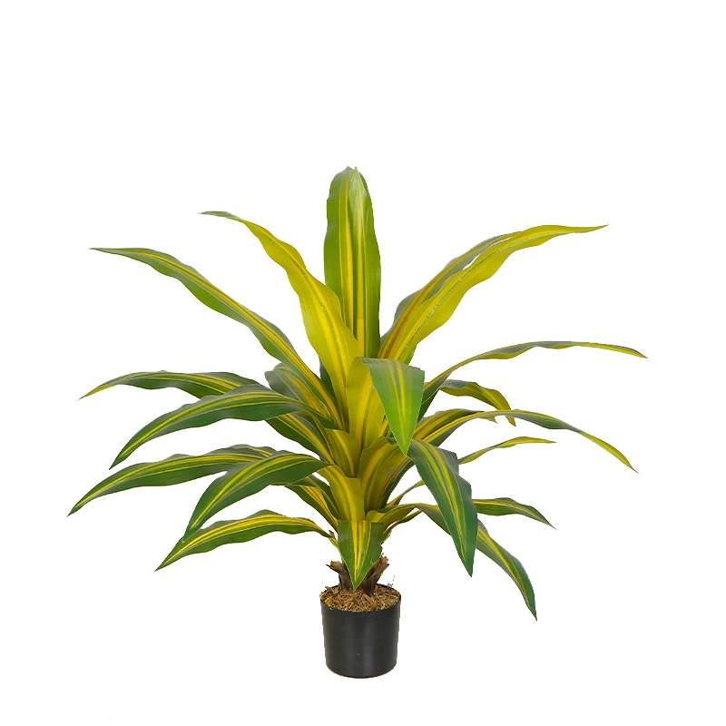 Home Decor Artificial Plants Artificial Dracaena Yellow Tree Potted Plants Fake Tree Indoor decoration 90cm Height