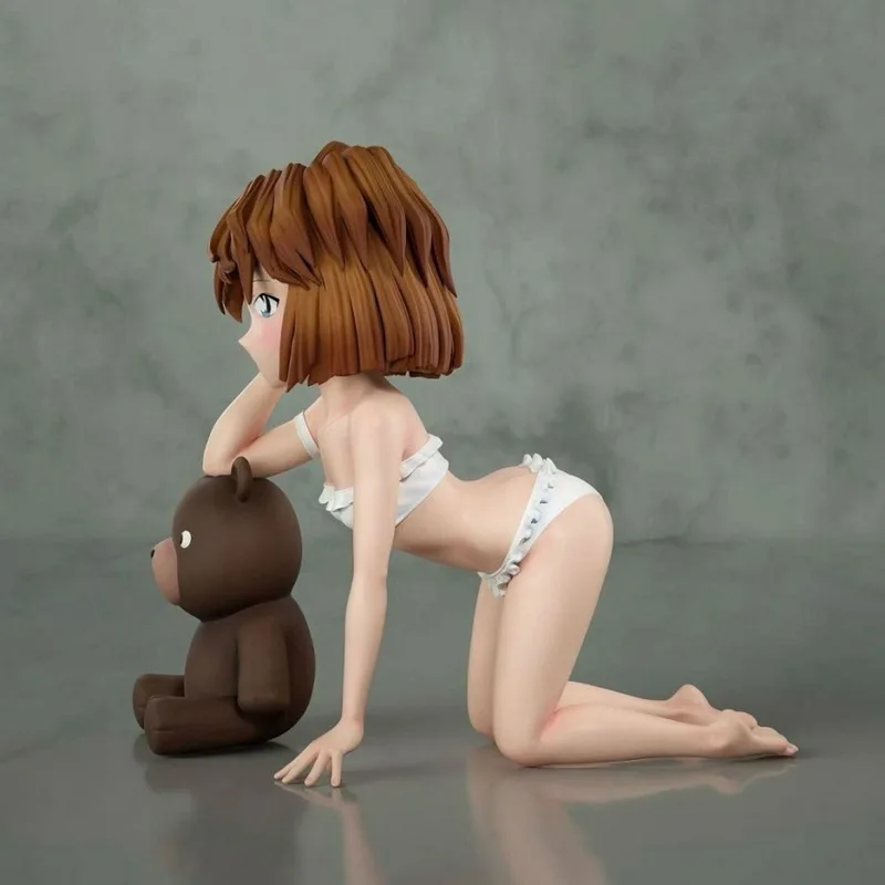 명탐정 코난 Ai Haibara 수영복 그림 셰리 시호 미야노 무릎 꿇기 포즈 블랙 조직 곰 Pvc 동상 Collectible Gift