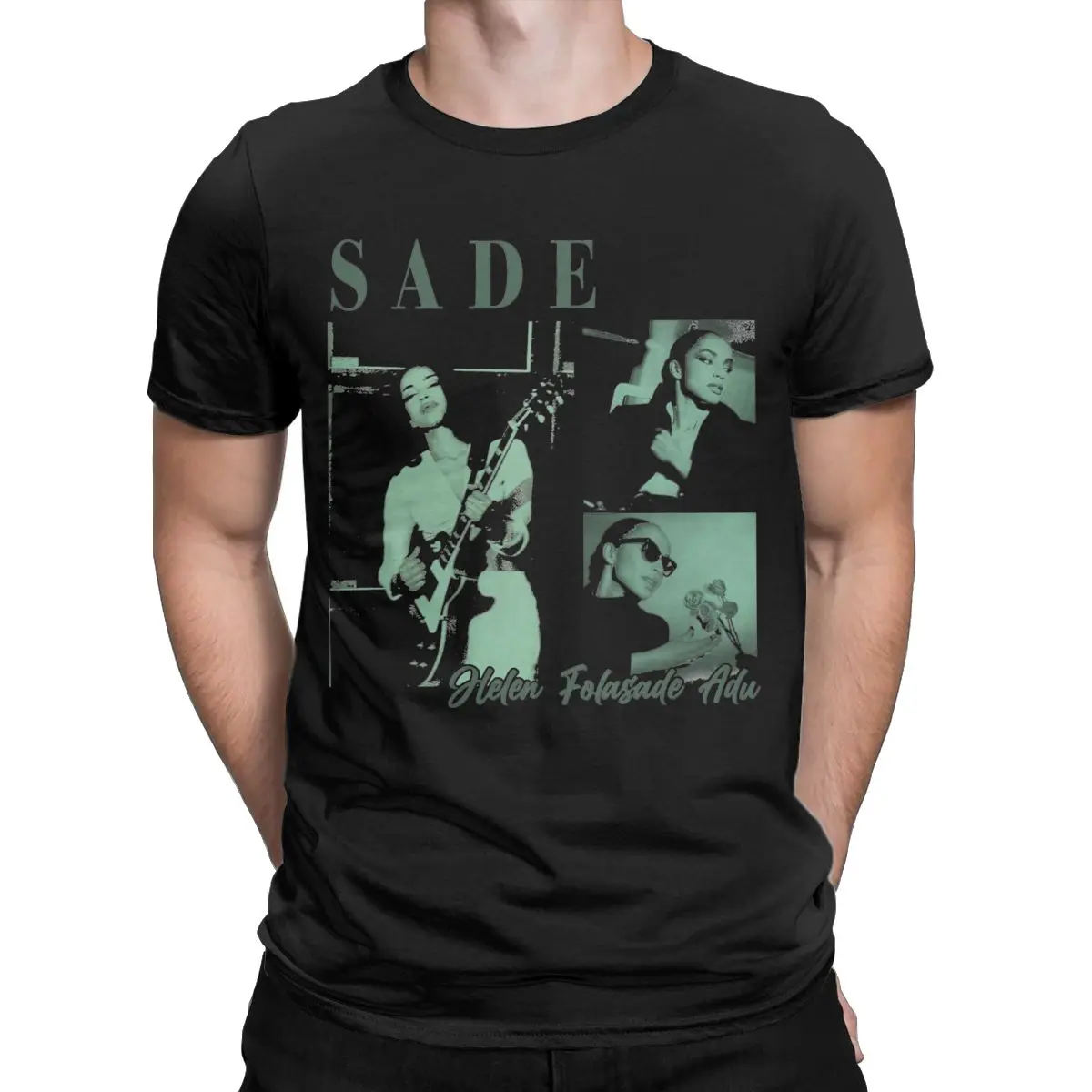 Sades Adu T Shirt Men's 100% Cotton Casual T-Shirts O Neck Singer Tee Shirt Short Sleeve Clothing Plus Size