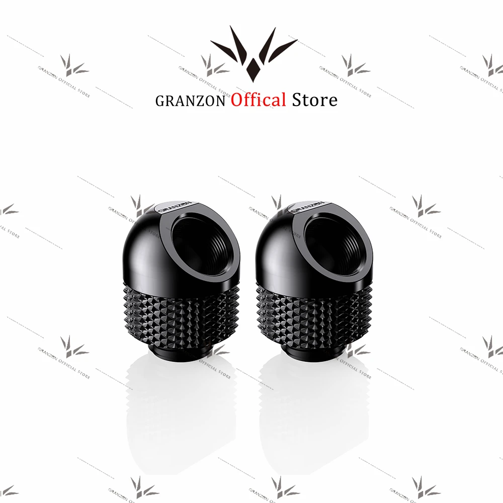 

Granzon 2pcs G1/4'' 90 Degree /45 Degree Rotary Compression Fitting / Water Cooling Adaptors Copper Metal Connector GD-45/GD-90