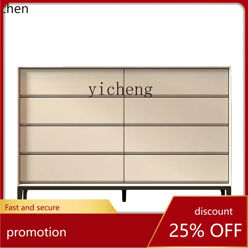 

ZMLsolid wood chest bedroom modern simple entrance cabinet bedside locker home decoration