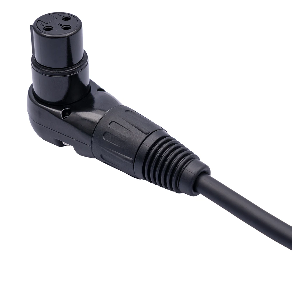 90 Degree XLR Female To Straight XLR Male 3-Pin Mic Connector 0.3/1/1.8M Audio Cable for Speaker Recording Studio Mic Mixer