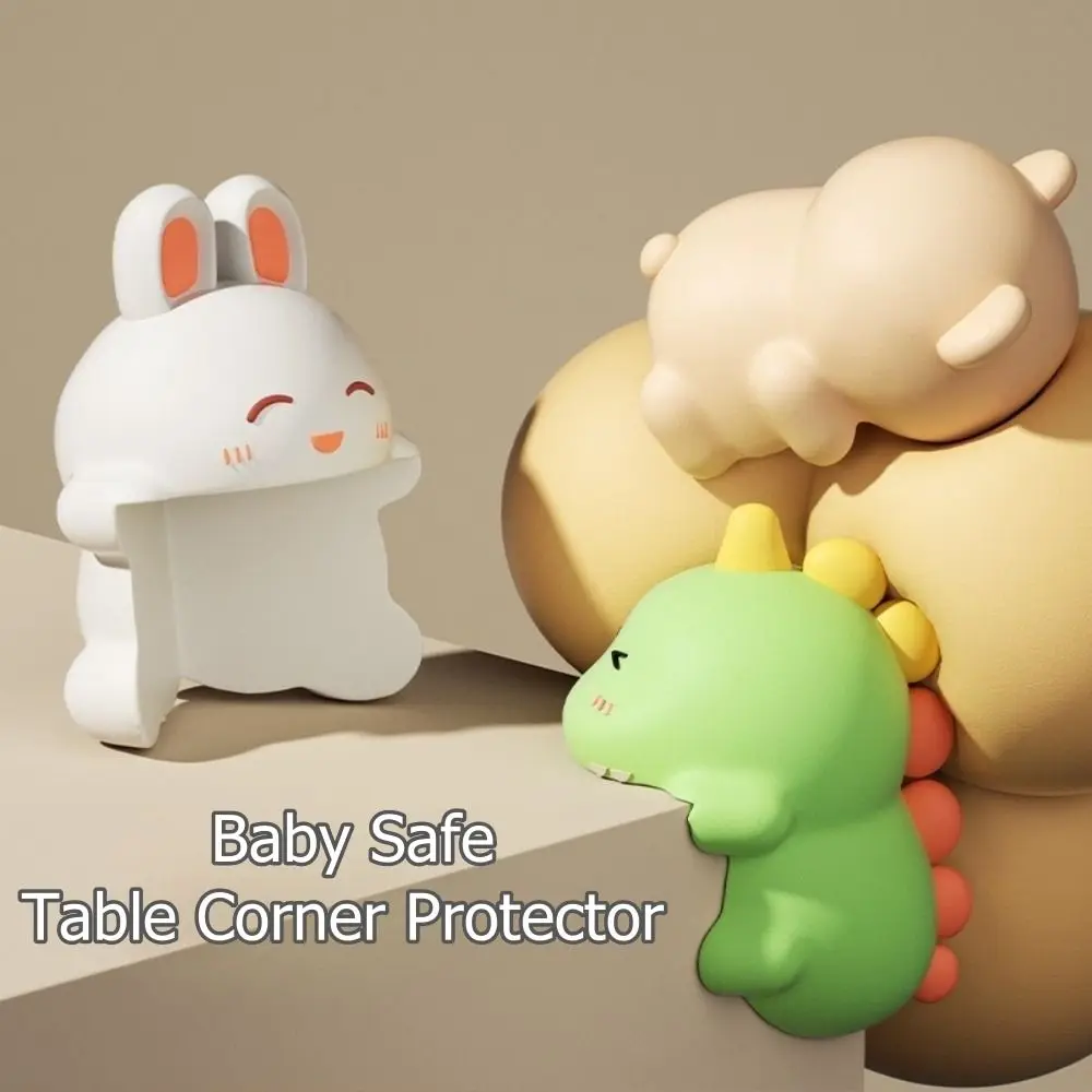 

2pcs Set Baby Safe Table Corner Protector PVC Soft Anti-collision Angle Rabbit Dinosaur Bear Desk Edge Protector for Children