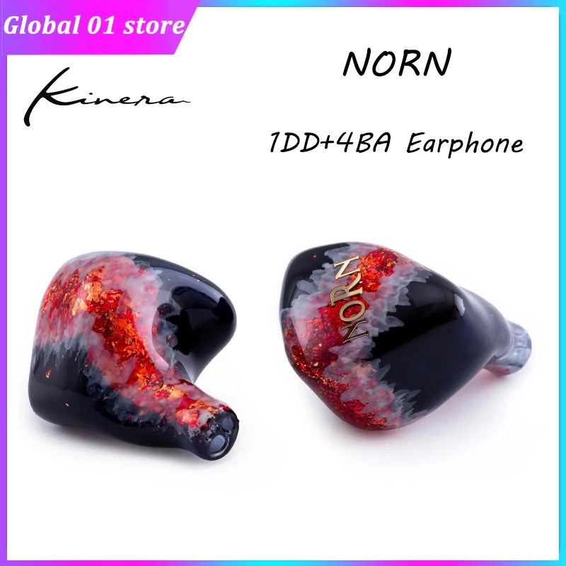 KINERA NORN 4BA+1DD In- Ear Earphone Hi-Res Monitor Headset High End Music IEM With 0.78 2Pin Detachable Cable Headphone