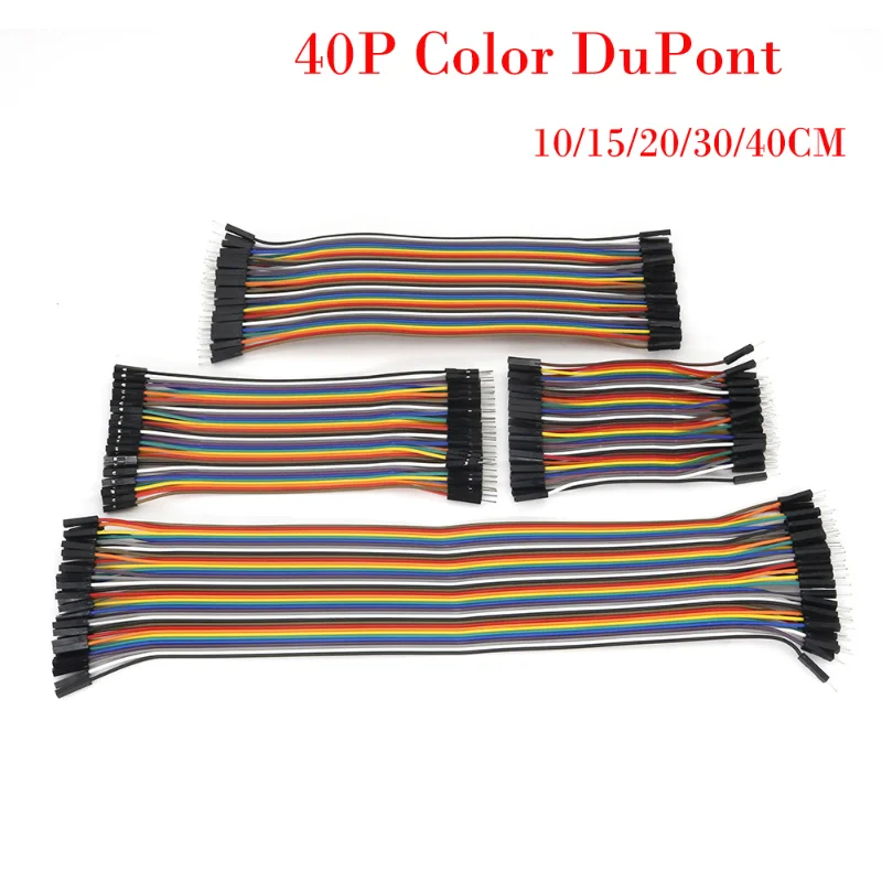 

40P Color DuPont Cable Female to Female Male to Female Male 40 Pieces In a Row 10/15/20/30/40CM Jumper Wire Dupont Cable